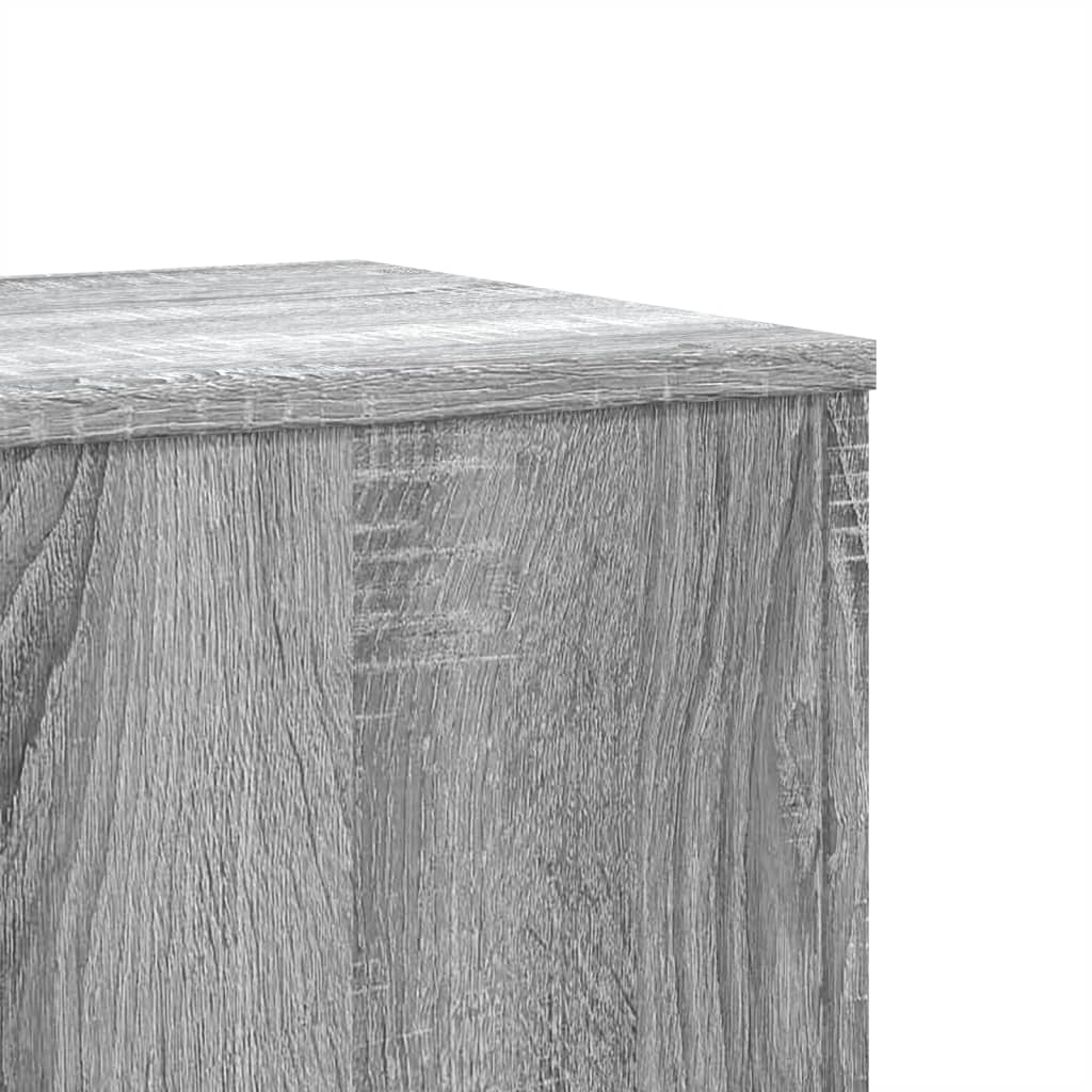 vidaXL Plant Stand Grey Sonoma 33x33x100 cm Engineered Wood