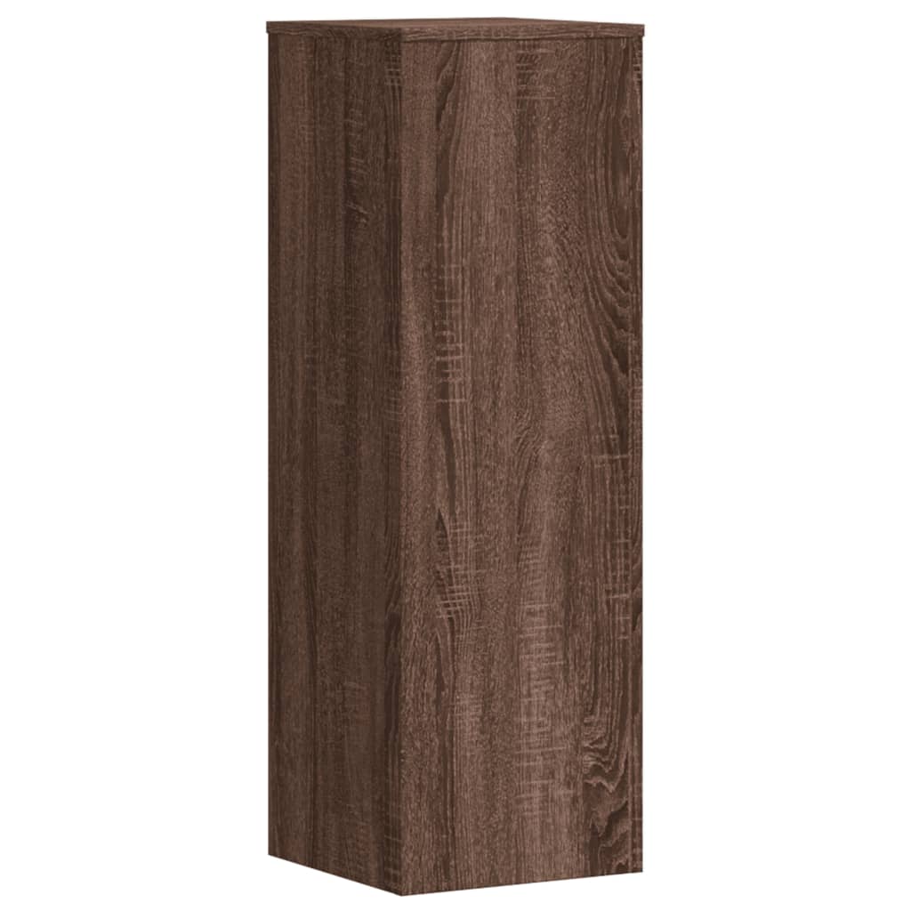 vidaXL Plant Stand Brown Oak 33x33x100 cm Engineered Wood