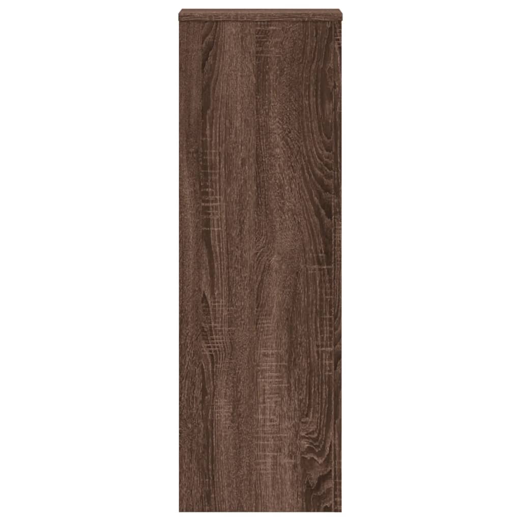 vidaXL Plant Stand Brown Oak 33x33x100 cm Engineered Wood