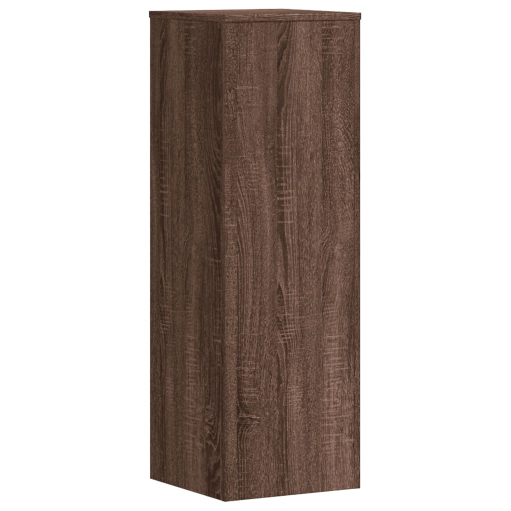 vidaXL Plant Stand Brown Oak 33x33x100 cm Engineered Wood