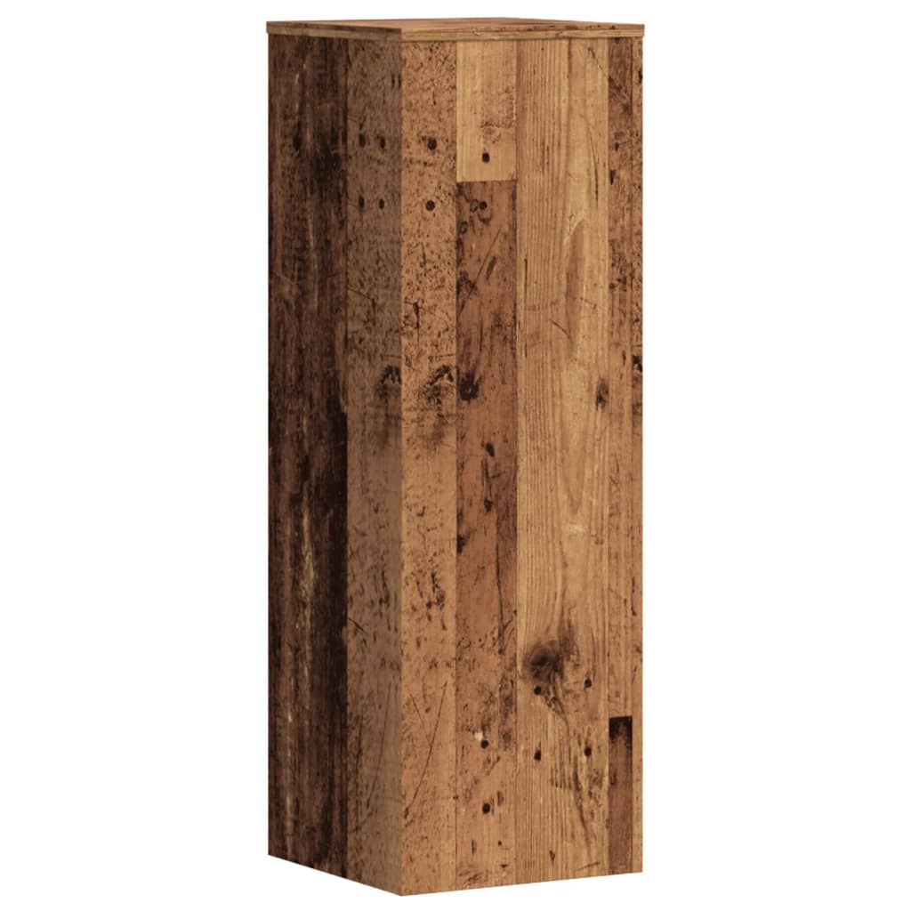 vidaXL Plant Stand Old Wood 33x33x100 cm Engineered Wood