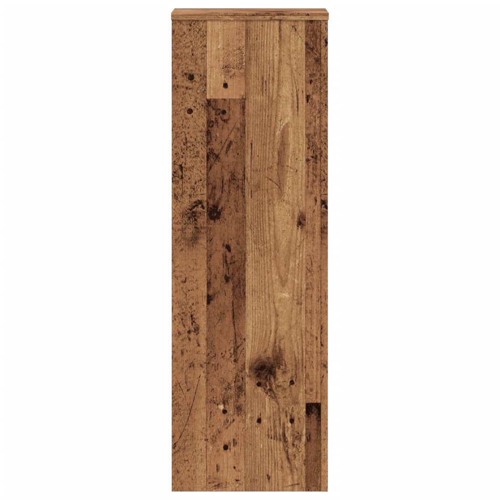 vidaXL Plant Stand Old Wood 33x33x100 cm Engineered Wood