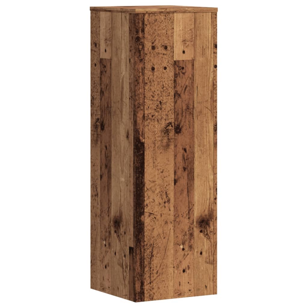 vidaXL Plant Stand Old Wood 33x33x100 cm Engineered Wood