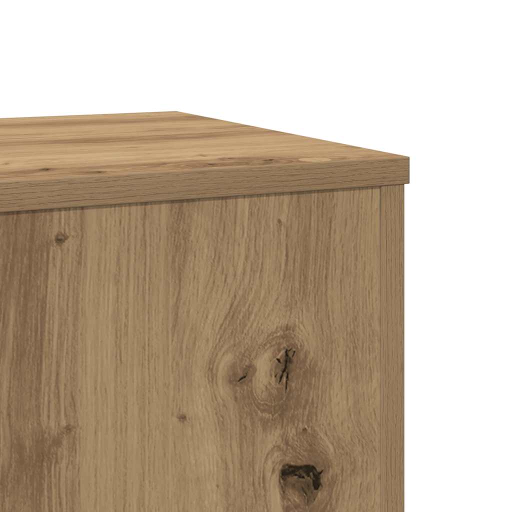 vidaXL Plant Stand Artisan Oak 33x33x100 cm Engineered Wood