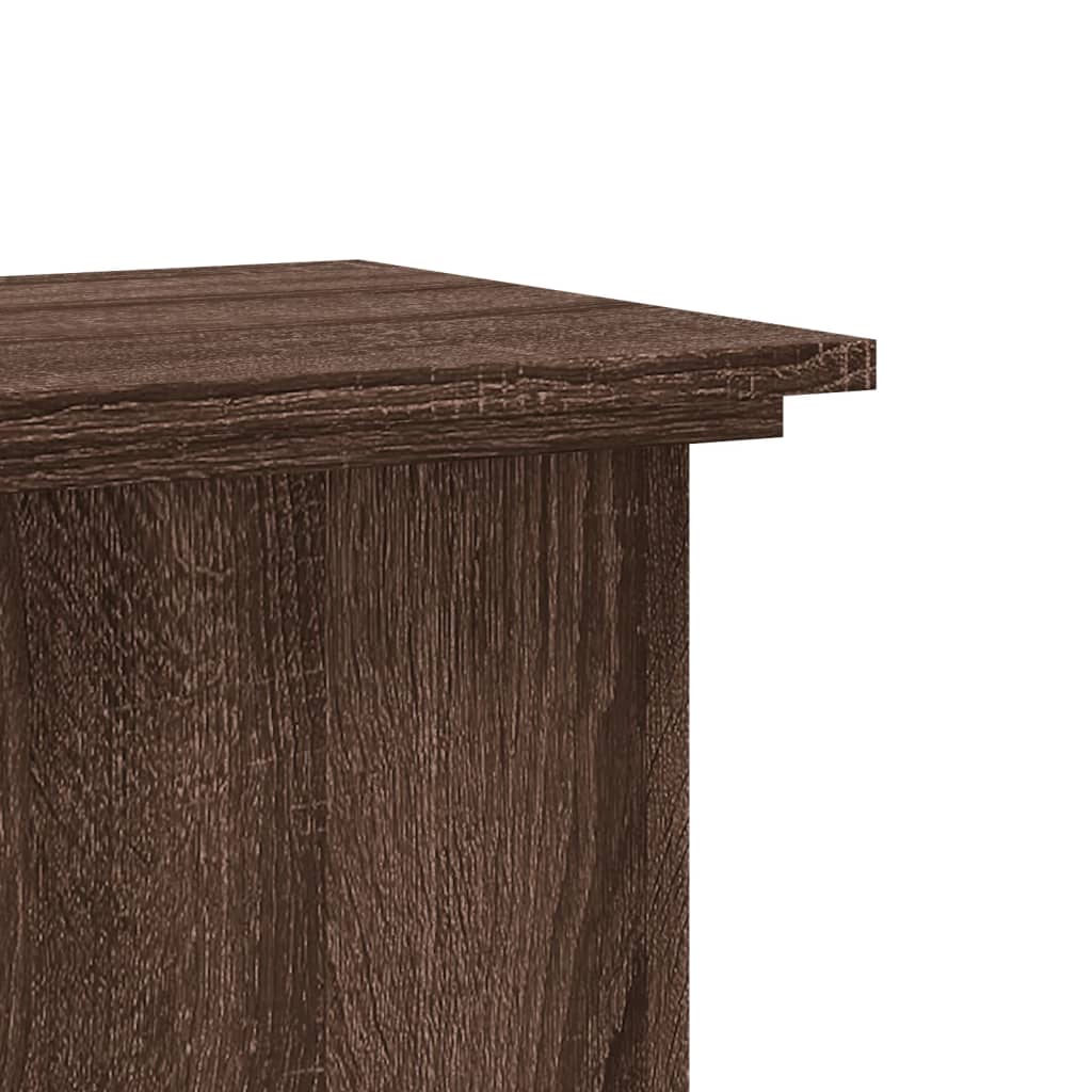 vidaXL Plant Stand Brown Oak 33x33x60 cm Engineered Wood