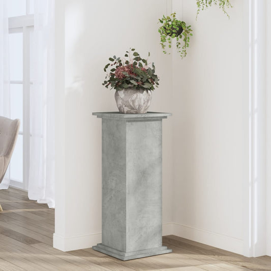 Plant Stand Concrete Grey 33 x 33 x 80 cm Engineered wood