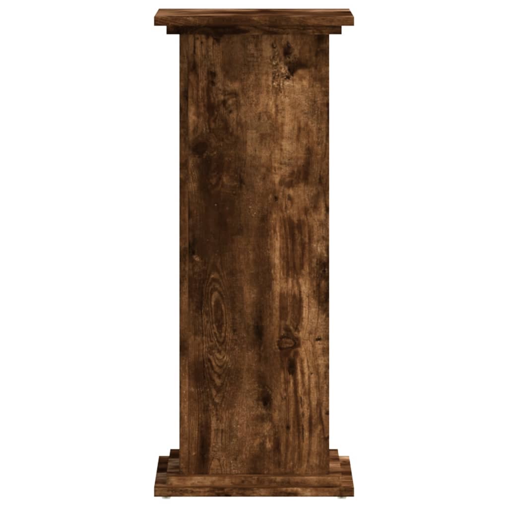 vidaXL Plant Stand Smoked Oak 33x33x80 cm Engineered Wood