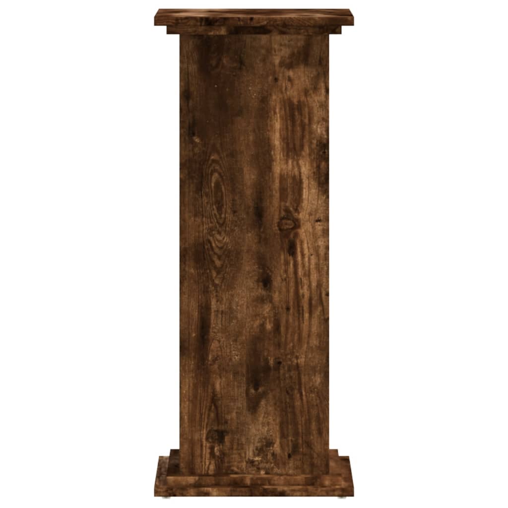 vidaXL Plant Stand Smoked Oak 33x33x80 cm Engineered Wood