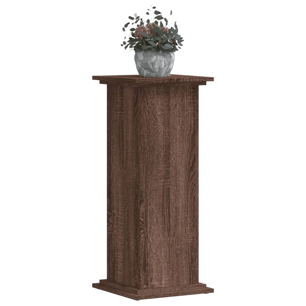 Plant Stand Brown Oak 33x33x80 cm Engineered Wood