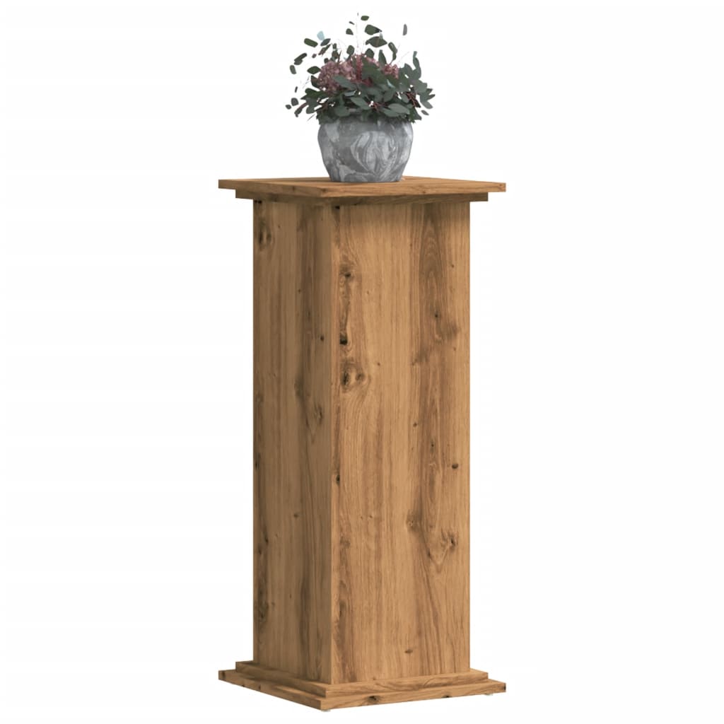vidaXL Plant Stand Artisan Oak 33x33x80 cm Engineered Wood