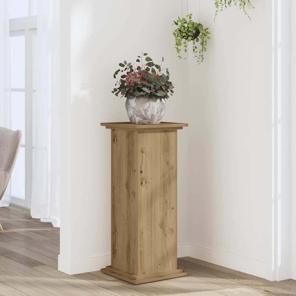 vidaXL Plant Stand Artisan Oak 33x33x80 cm Engineered Wood