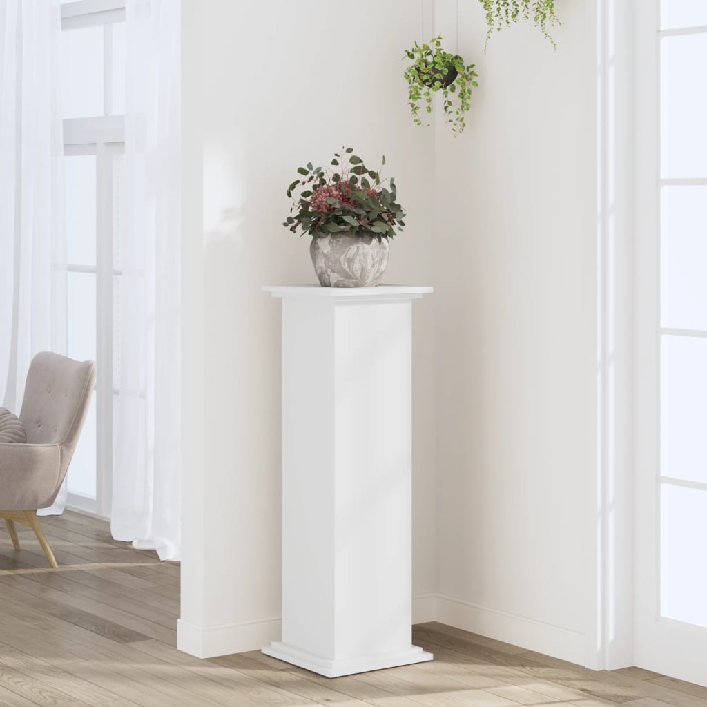 vidaXL Plant Stand White 33x33x100 cm Engineered Wood