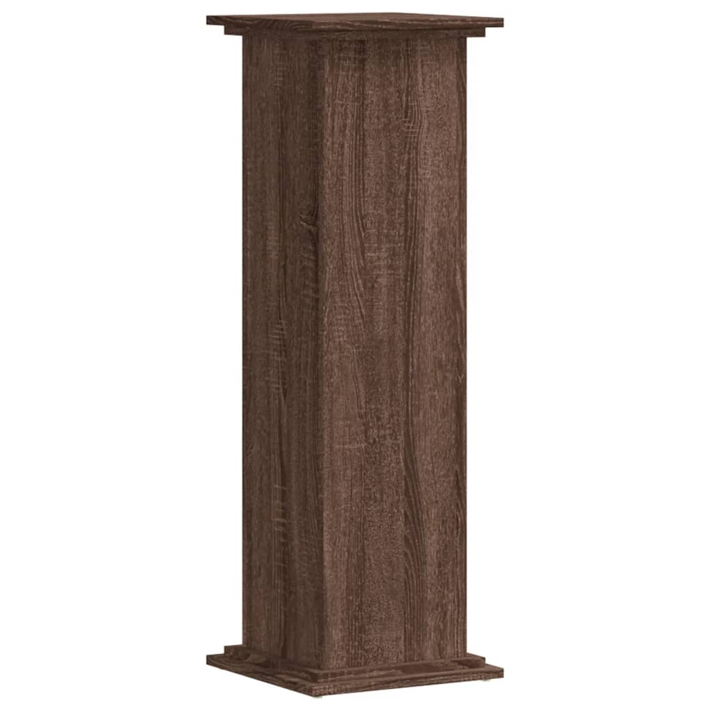 vidaXL Plant Stand Brown Oak 33x33x100 cm Engineered Wood