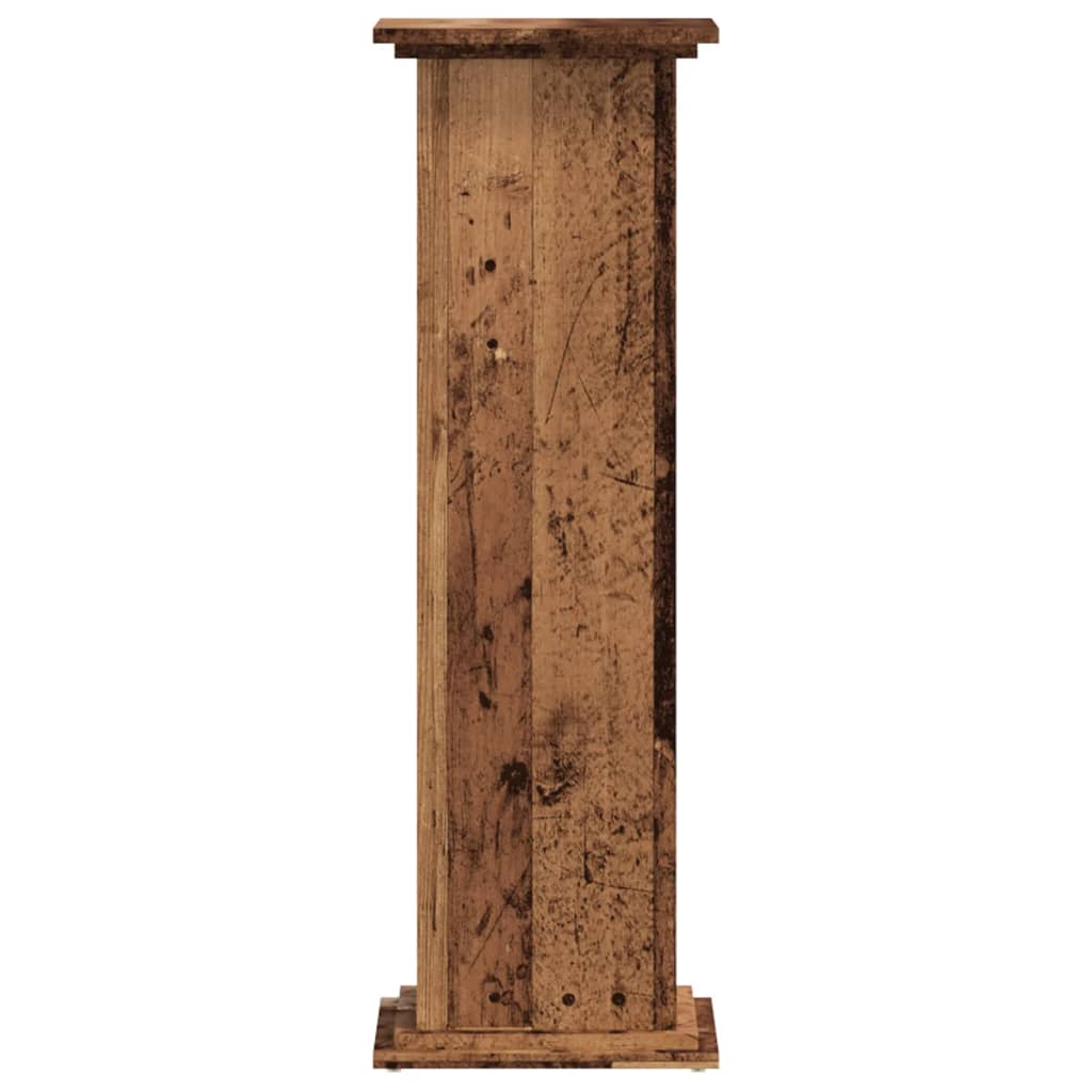 vidaXL Plant Stand Old Wood 33x33x100 cm Engineered Wood