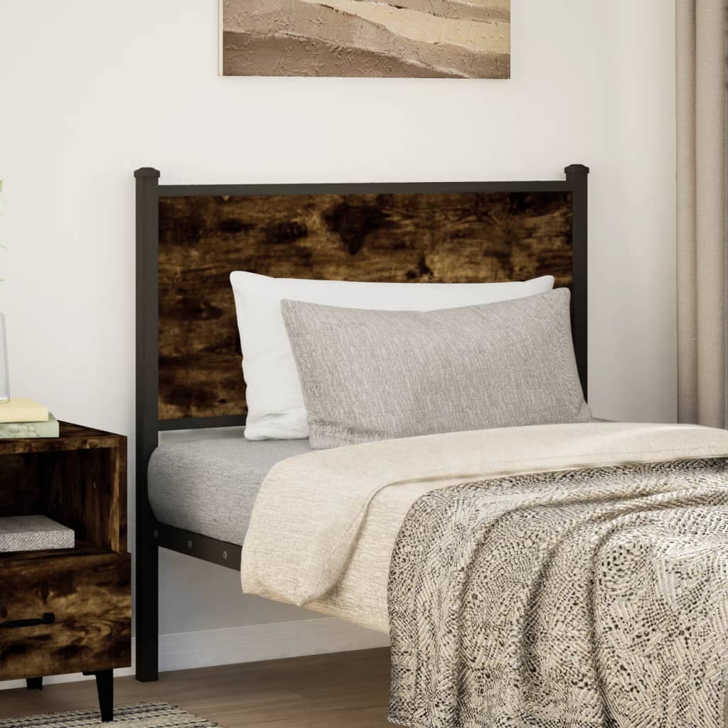 Replace Headboard Smoked Oak 75 cm Engineered Wood and Steel