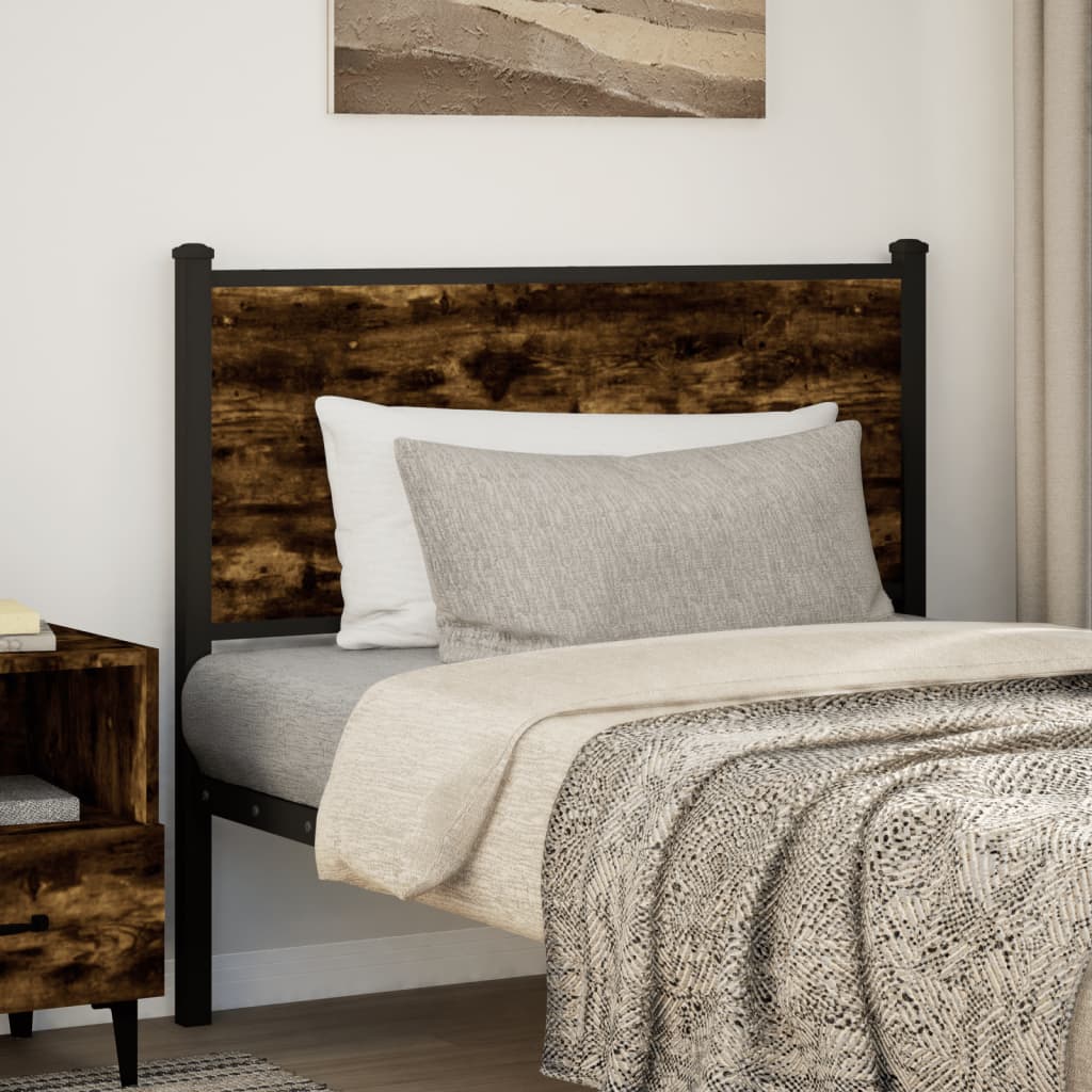 Replace Headboard Smoked Oak 100 cm Engineered Wood and Steel