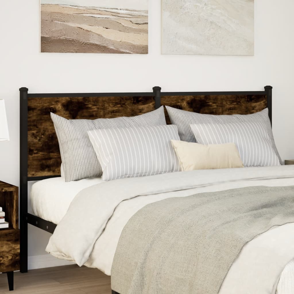 Replace Headboard Smoked Oak 140 cm Engineered Wood and Steel