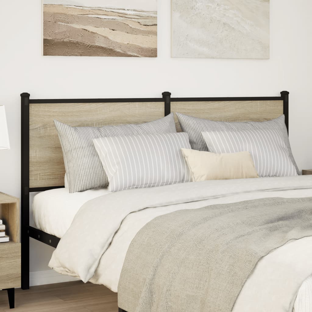 vidaXL Headboard Sonoma 150 cm Engineered Wood and Steel