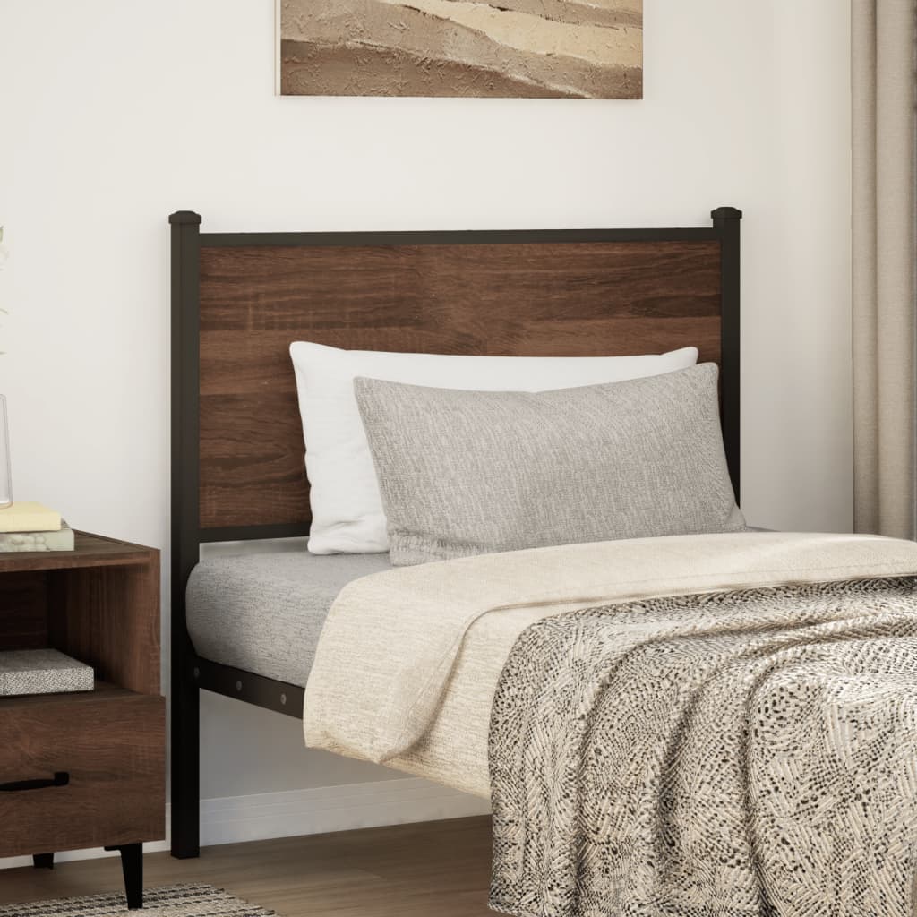 Replace Headboard Brown Oak 80 cm Engineered Wood and Steel