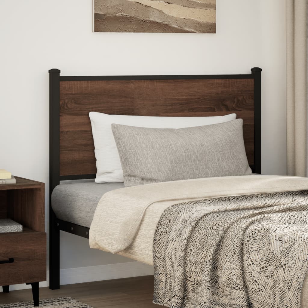 Replace Headboard Brown Oak 100 cm Engineered Wood and Steel