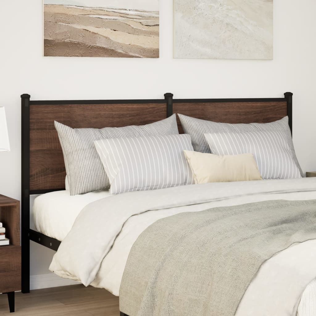 Replace Headboard Brown Oak 150 cm Engineered Wood and Steel