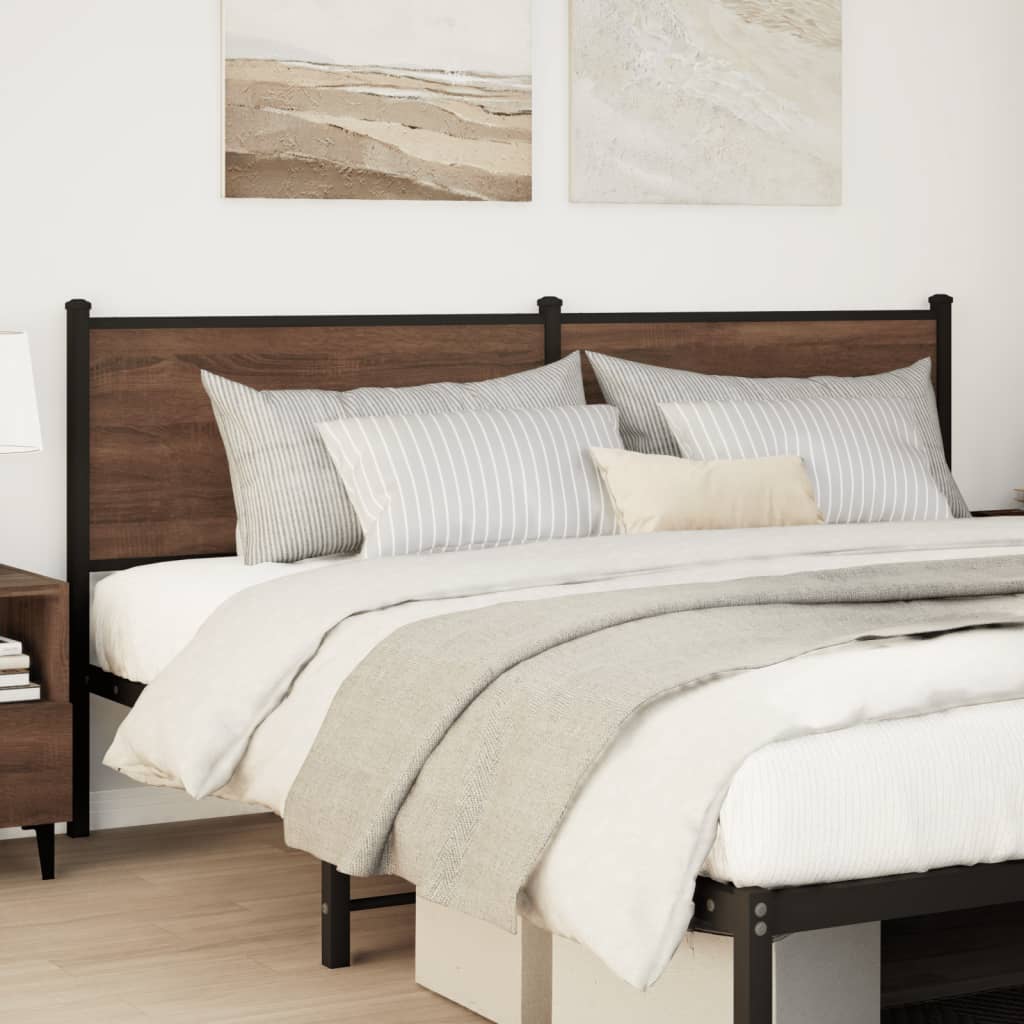 Replace Headboard Brown Oak 160 cm Engineered Wood and Steel