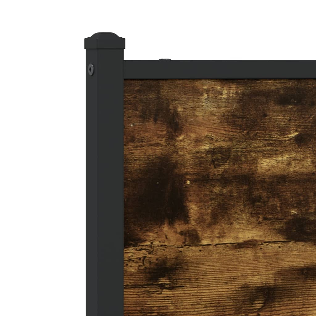 Metal Bed Frame without Mattress Smoked Oak 90x200 cm