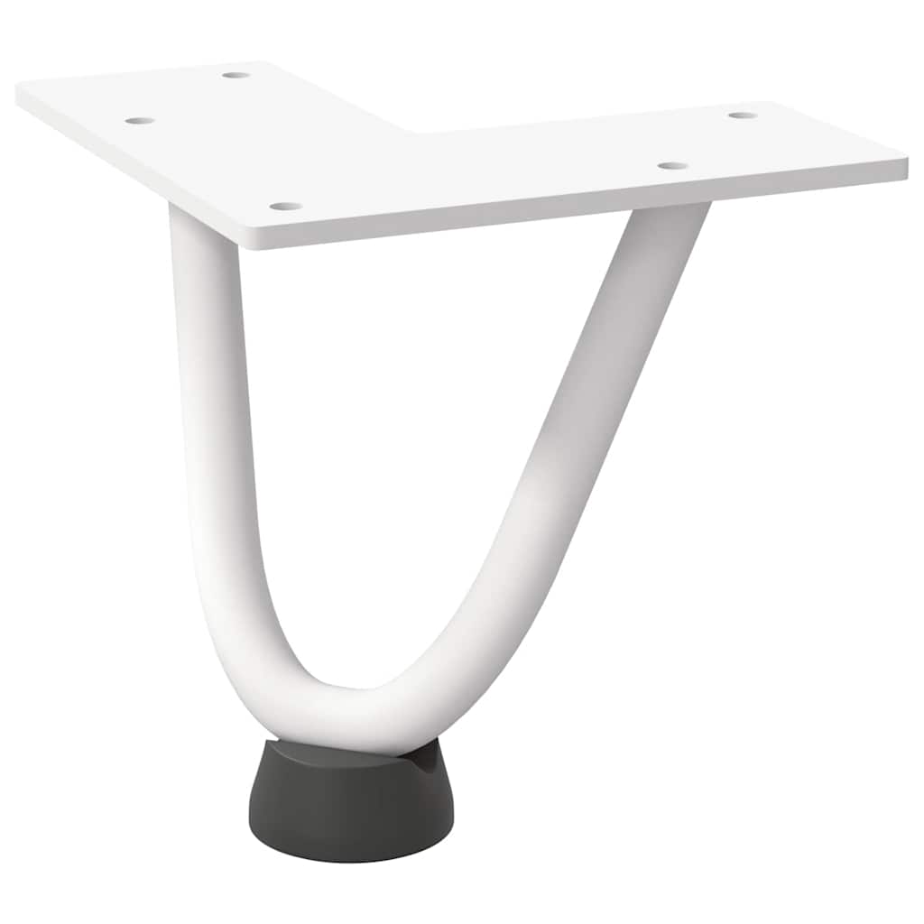 Hairpin Legs for Coffee Table 4 pcs White 10 cm Solid Steel