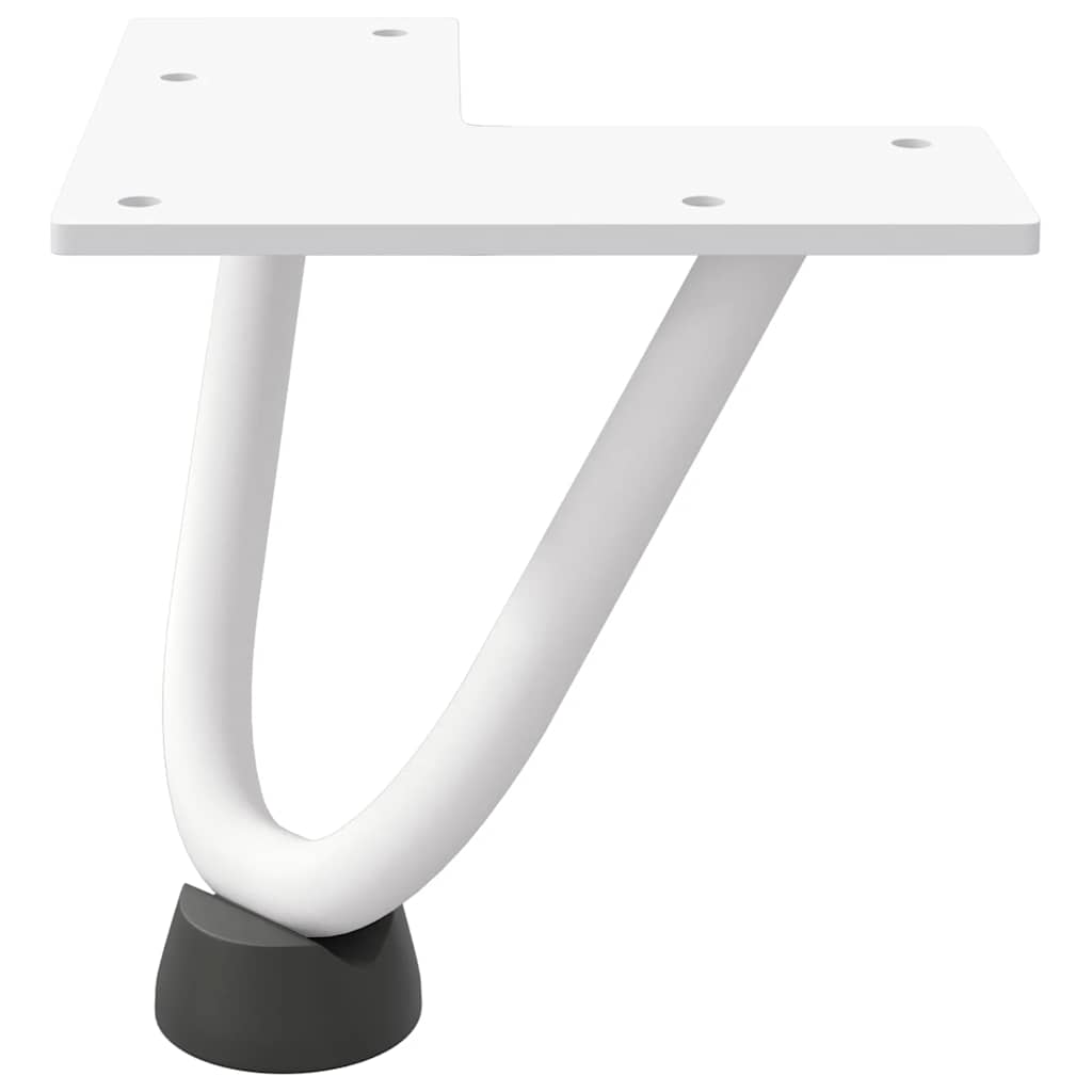 Hairpin Legs for Coffee Table 4 pcs White 10 cm Solid Steel