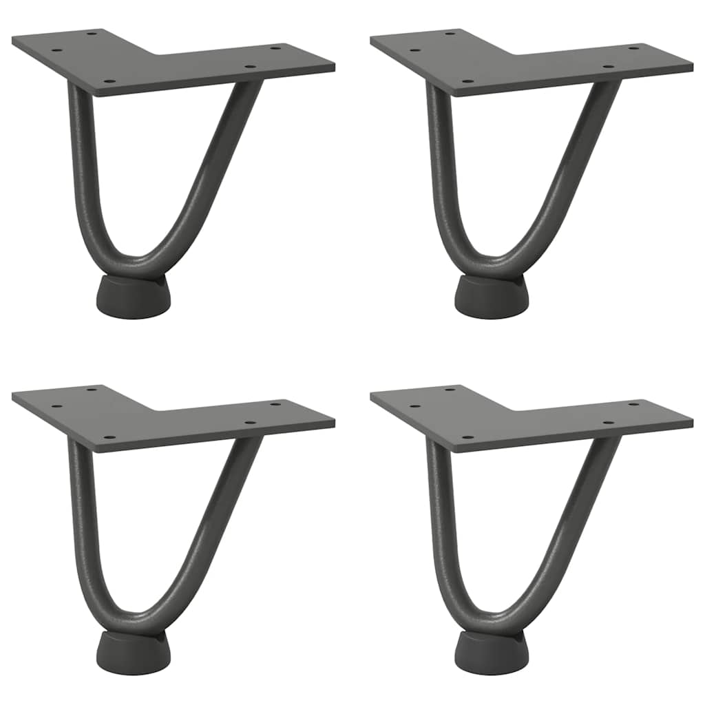 Hairpin Legs for Coffee Table 4 pcs Anthracite 10 cm Solid Steel