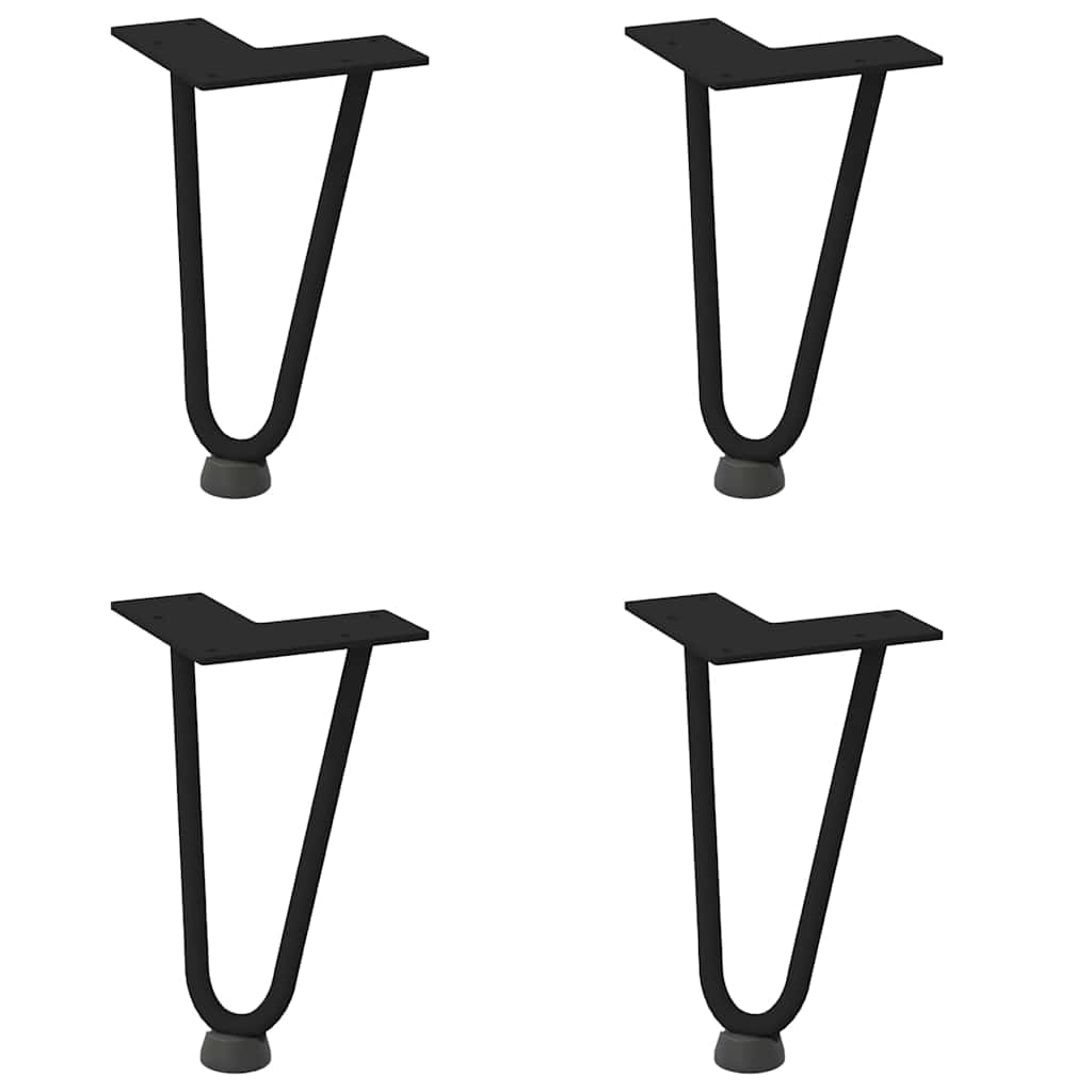Hairpin Legs for Coffee Table 4 pcs Black 20 cm Solid Steel
