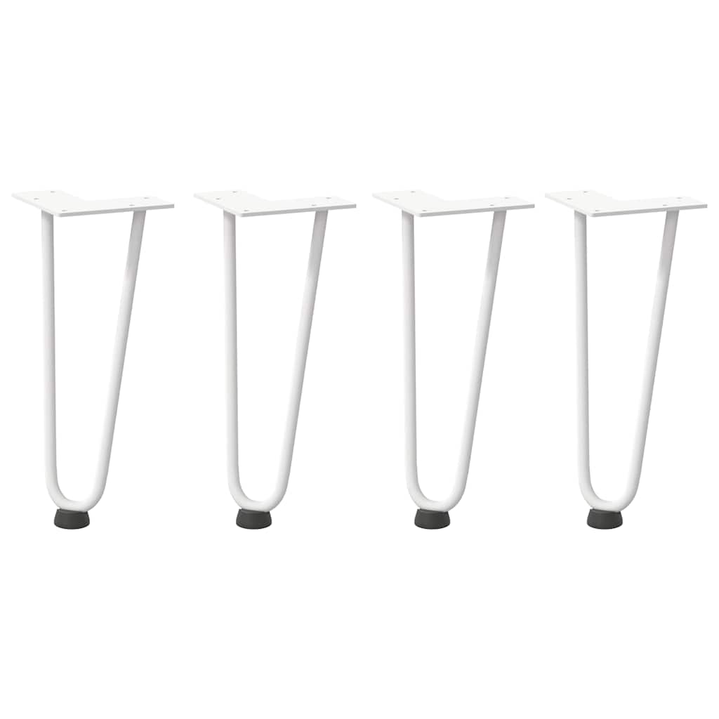 Hairpin Legs for Coffee Table 4 pcs White 30 cm Solid Steel
