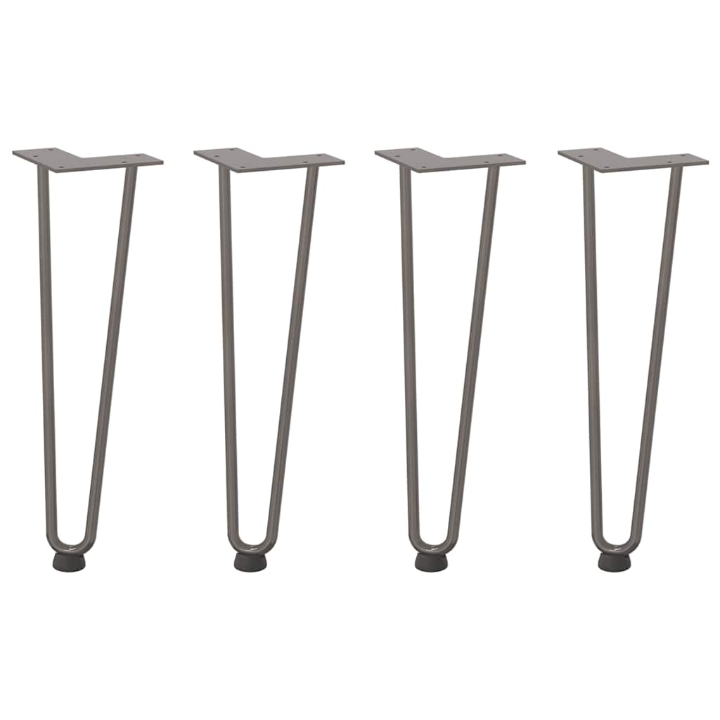 Hairpin Legs for Coffee Table 4 pcs Natural Steel 42 cm Solid Steel