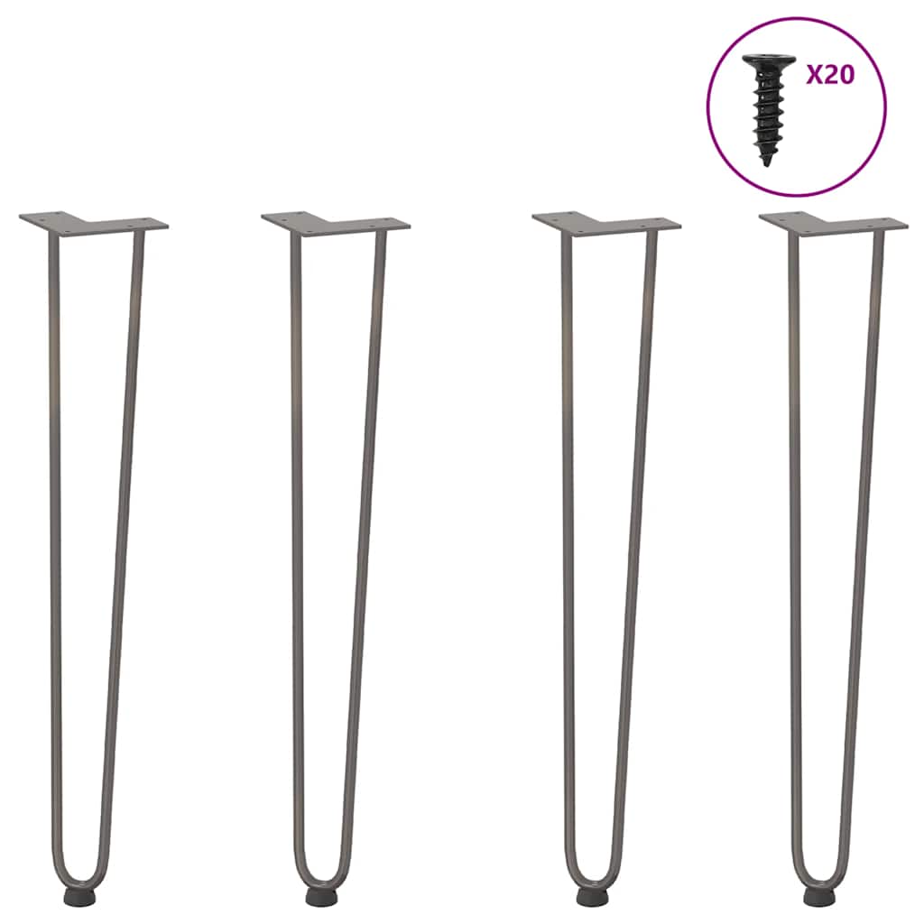 hairpin legs for console tables for Console Table 4 pcs Natural Steel 72 cm Solid Steel