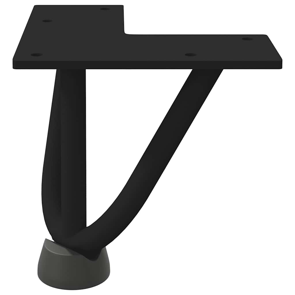 Hairpin Legs for Coffee Table 4 pcs Black 10 cm Solid Steel