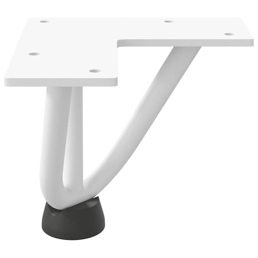Hairpin Legs for Coffee Table 4 pcs White 10 cm Solid Steel