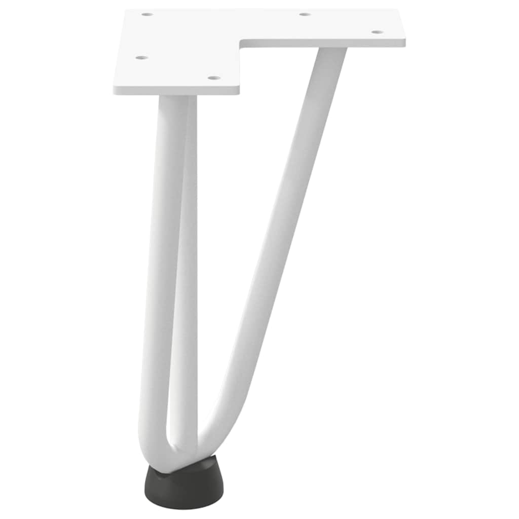 Hairpin Legs for Coffee Table 4 pcs White 20 cm Solid Steel