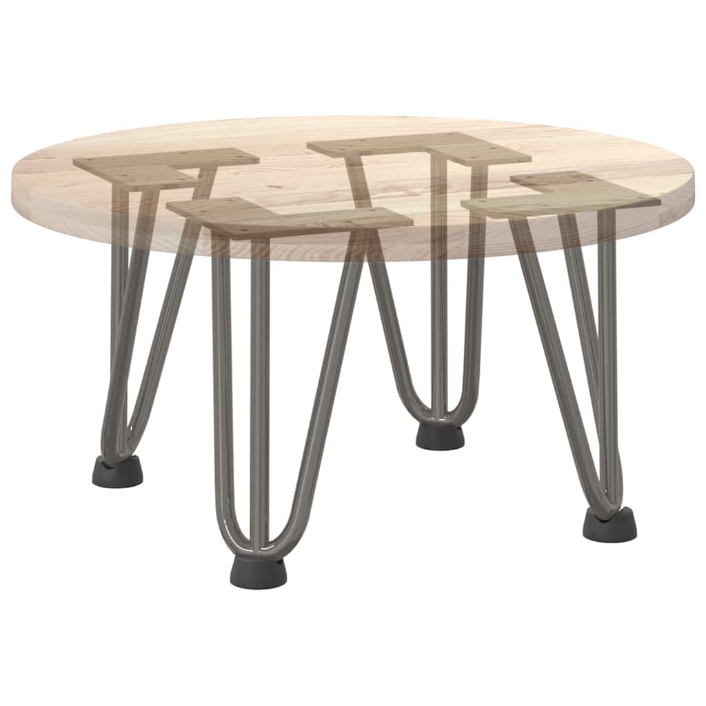Hairpin Legs for Coffee Table 4 pcs Natural Steel 20 cm Solid Steel