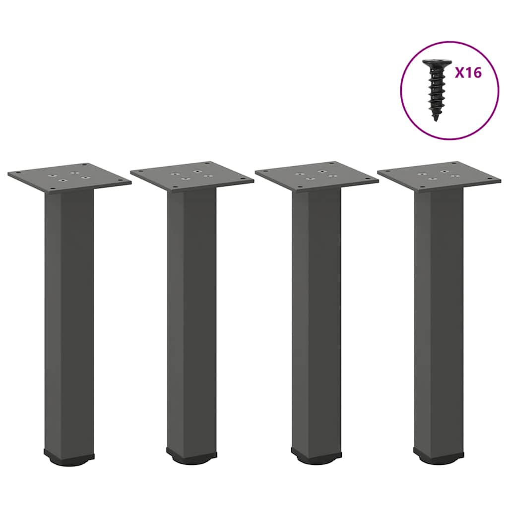 Coffee Table Legs 4 pcs Anthracite 42-44 cm Steel