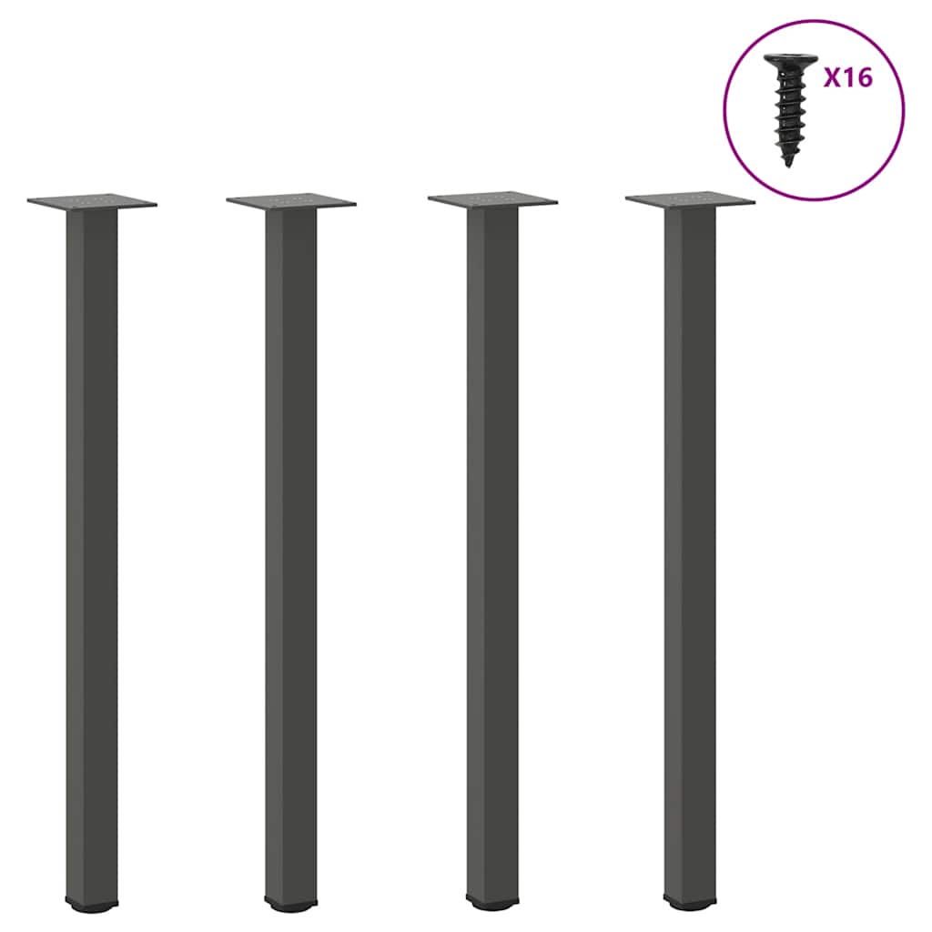 Console Table Legs 4 pcs Anthracite 72-74 cm Steel