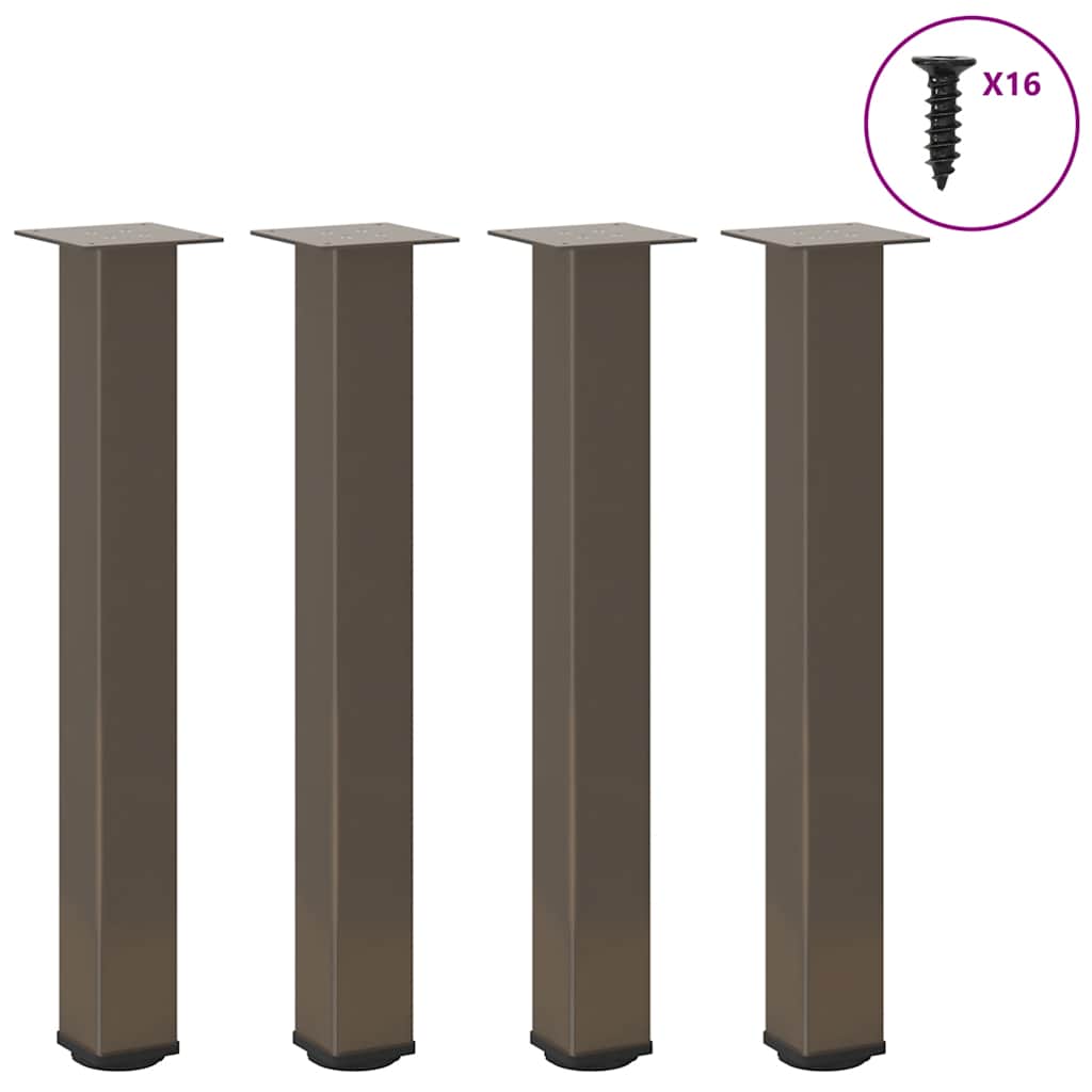 Console Table Legs 4 pcs Natural Steel 72-74 cm Steel