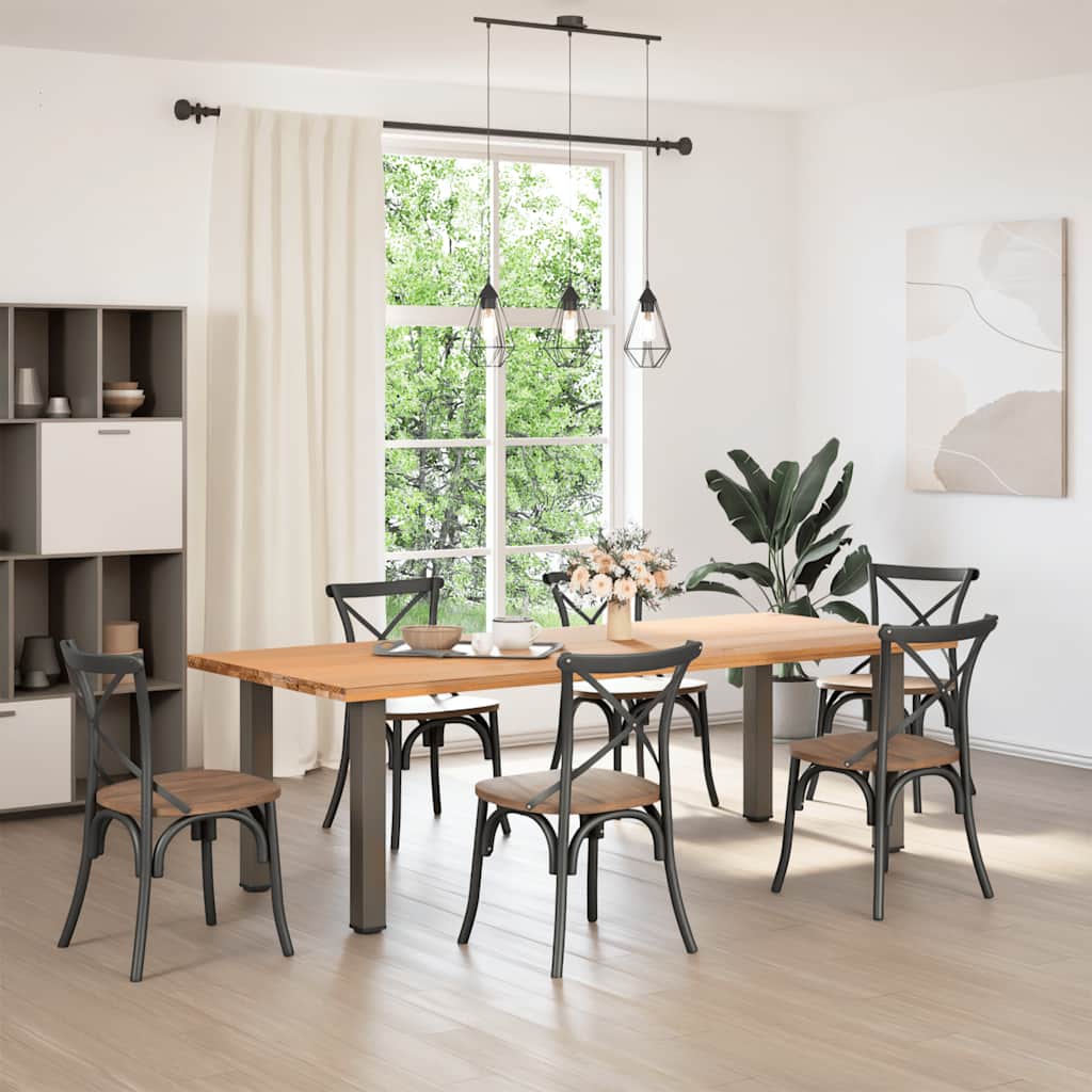 Console Table Legs 4 pcs Natural Steel 72-74 cm Steel