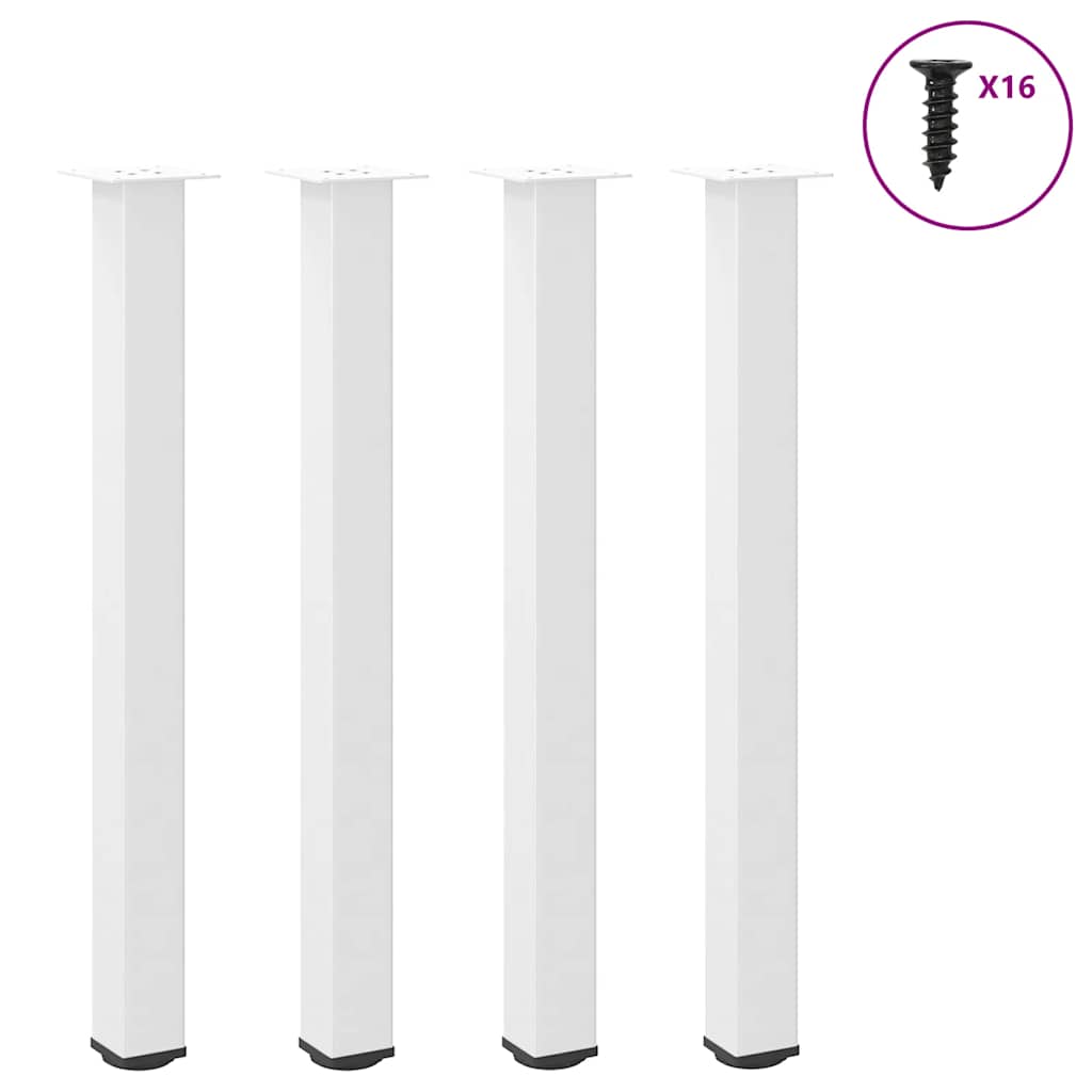 Bar Table Legs 4 pcs White 90-92 cm Steel
