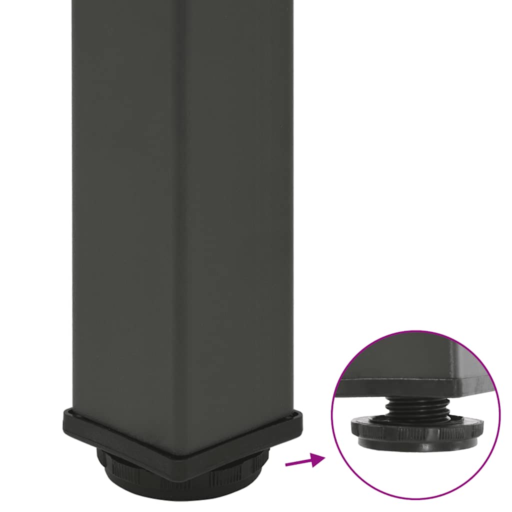 Bar Table Legs 4 pcs Anthracite 90-92 cm Steel