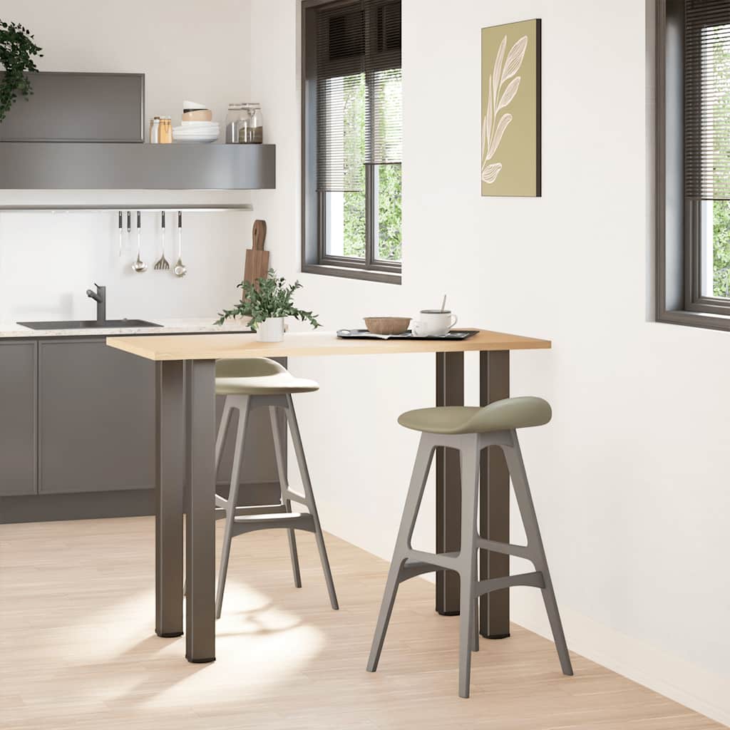 Bar Table Legs 4 pcs Natural Steel 90-92 cm Steel