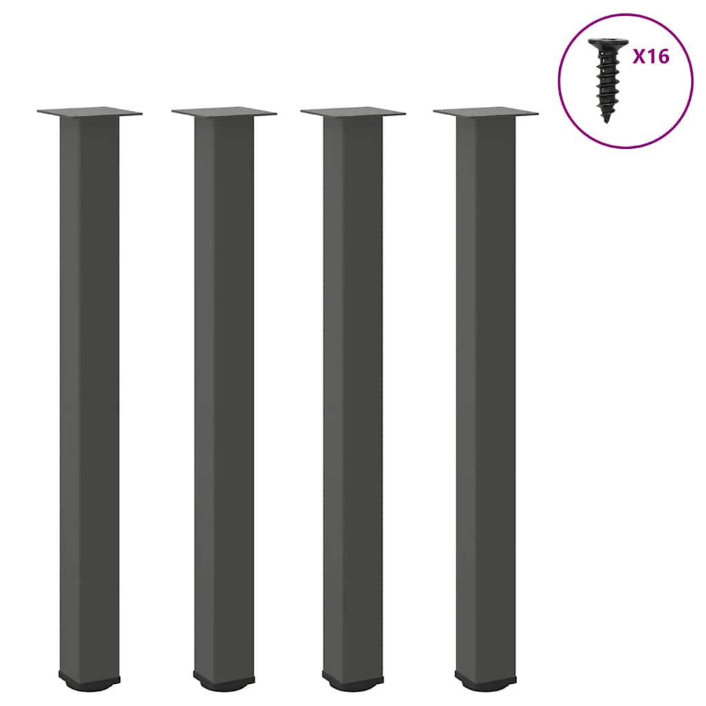 Bar Table Legs 4 pcs Anthracite 100-102 cm Steel