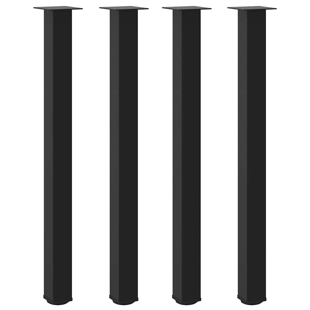 Bar Table Legs 4 pcs Black 110-112 cm Steel