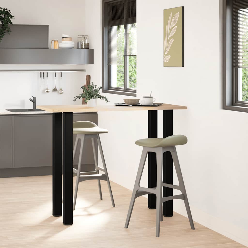 Bar Table Legs 4 pcs Black 110-112 cm Steel