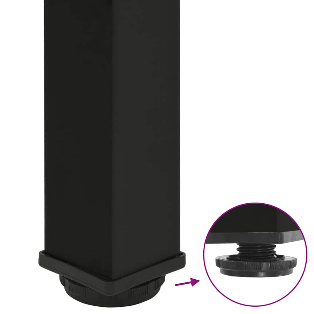 Bar Table Legs 4 pcs Black 110-112 cm Steel