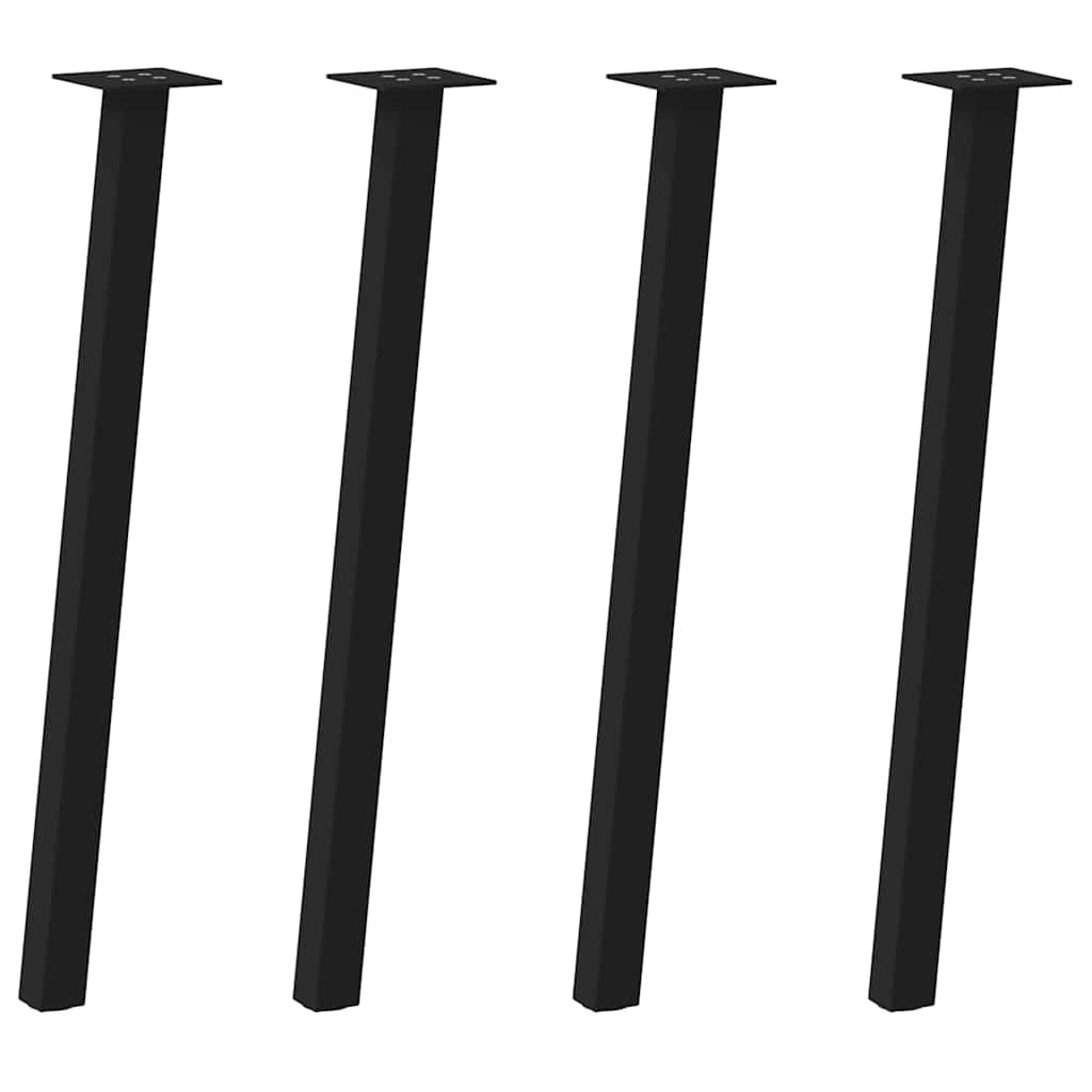 Console Table Legs 4 pcs Black 72 cm Steel